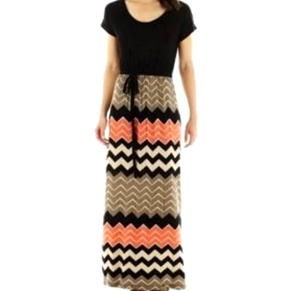 a.n.a Chevron Maxi Dress XS